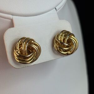 Classic Gold-Tone Knot Earrings